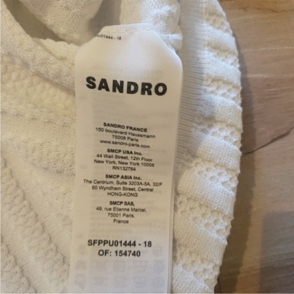 Sandro White Crop Cardigan - Picture 8 of 8
